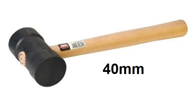 MARTELO BORRACHA 40MM PRETO - MAX METALURGICA