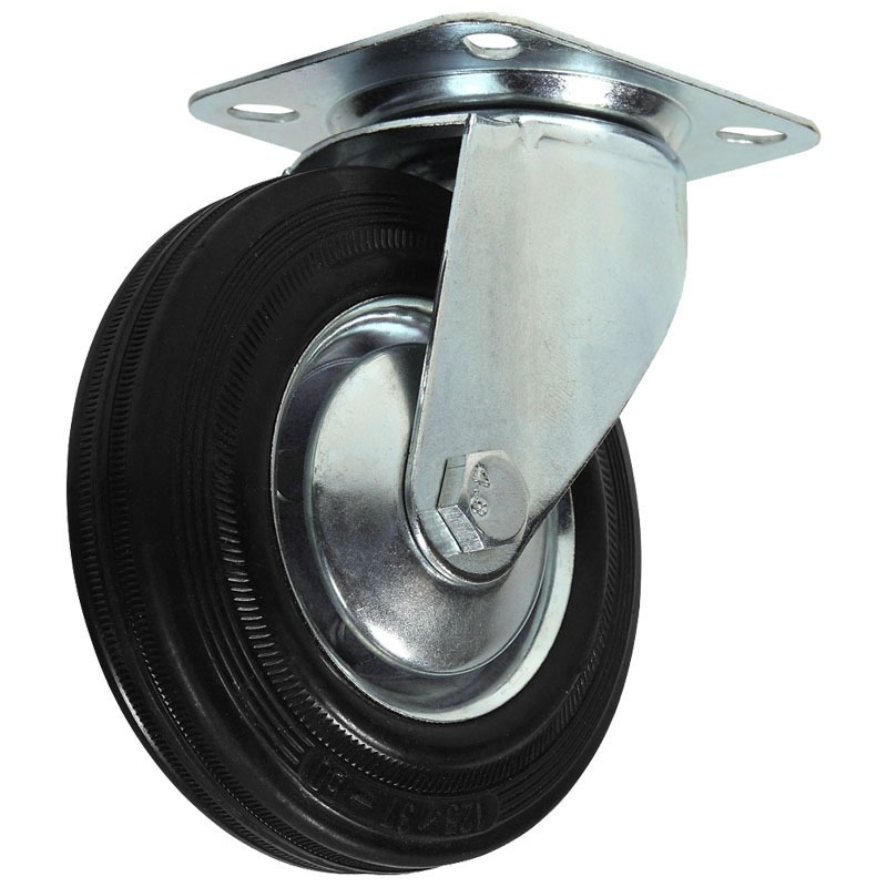 RODIZIO BORRACHA 4" (100MM) GIRATORIO