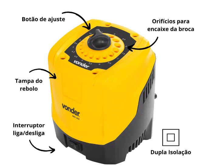 AFIADOR DE BROCAS ELETRICO 3,0 A 10,0 220V - VONDER