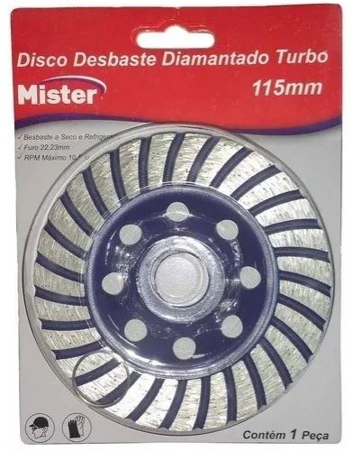 DISCO DE DESBASTE DIAMANTADO 41/2 (115MM) - MISTER