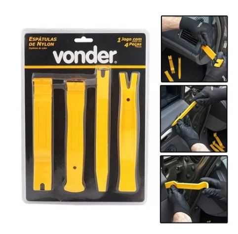 JOGO DE ESPATULAS AUTOMOTIVA NYLON 4PCS - VONDER