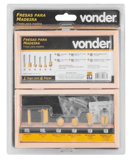 JOGO DE FRESAS 06PCS - VONDER