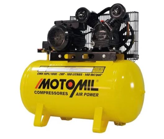 COMPRESSOR DE AR 02,0HP 100L BIVOLT MONO CMV-10PL/100 - MOTOMIL