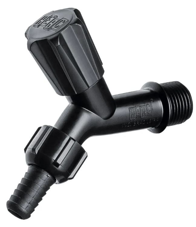 TORNEIRA JARDIM PLASTICA PRETA MOD1158 - HERC