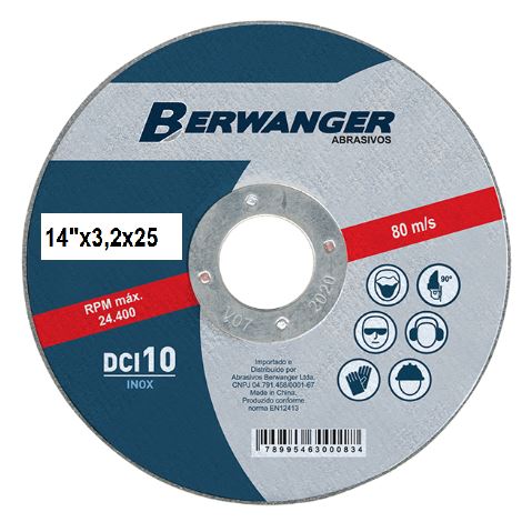 DISCO DE CORTE (356MM) 14"X3,2X25 - BERWANGER/REDESCOR