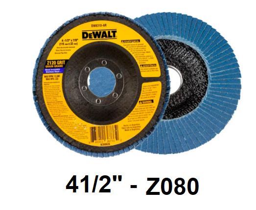 DISCO FLAP RETO 41/2 Z080 - DEWALT