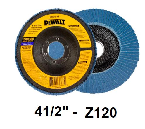 DISCO FLAP RETO 41/2 Z120 - DEWALT