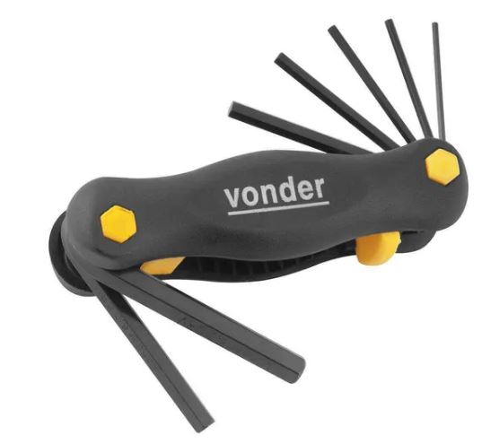 JOGO DE CHAVE ALLEN CANIVETE (M) 2,0 A 8,0 07PCS - VONDER