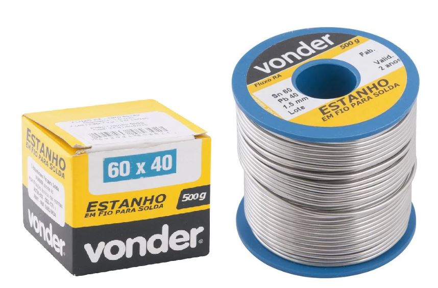 SOLDA ESTANHO 1,5MM 60X40 500G AZUL - VONDER