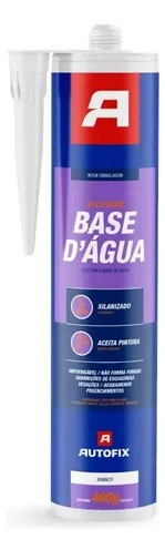 SILICONE BASE D'AGUA BRANCO 400G - AUTOFIX