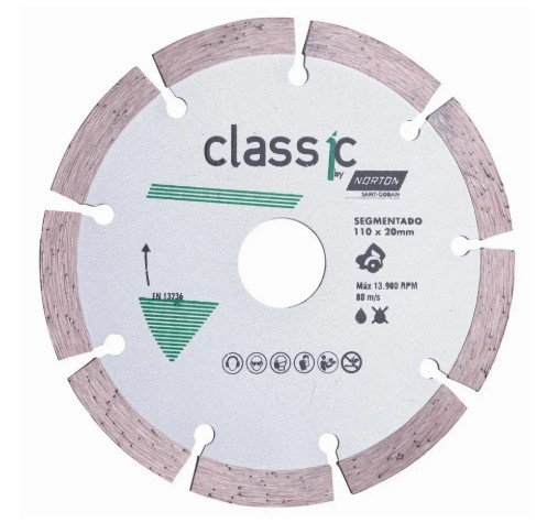 DISCO DIAMANTADO SEGMENTADO (110MM) 4.3/8 CLASSIC - NORTON