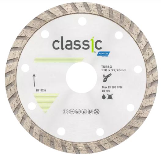 DISCO DIAMANTADO TURBO (110MM) 4.3/8 CLASSIC - NORTON