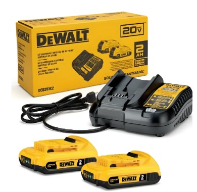 KIT 2 BATERIAS 2HA 20V MAX + CARREGADOR DCB203C2 - DEWALT