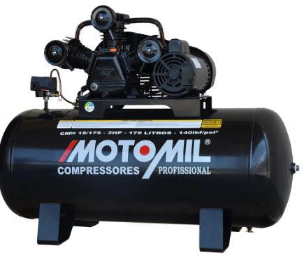 COMPRESSOR DE AR 03,0HP 15/175L TRIF. 140LBS 220/380V CMW-15/175 - MOTOMIL