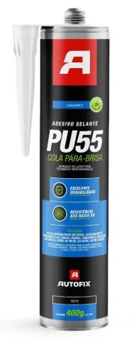 SILICONE PU PRETO P55 400G PARABRISAS -  AUTOFIX