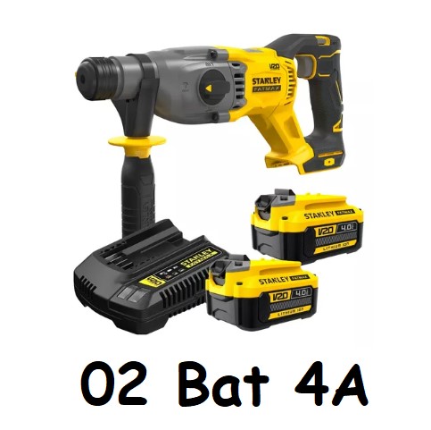 FURADEIRA MARTELETE SDS 20V 2,3J C/2BAT 4A+MALETA SBH900M2K - STANLEY