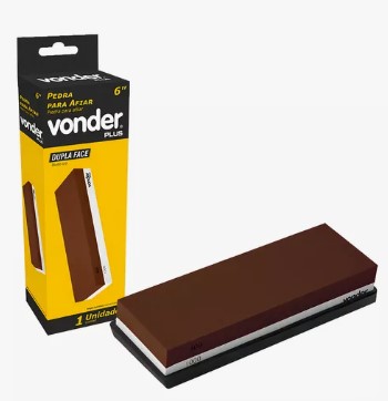 PEDRA AFIAR DUPLA FACE 400/100 6" - VONDER