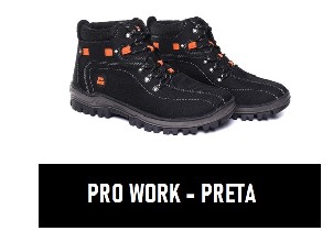BOTINA PRO WORK PRETA N37 - PRO WORK