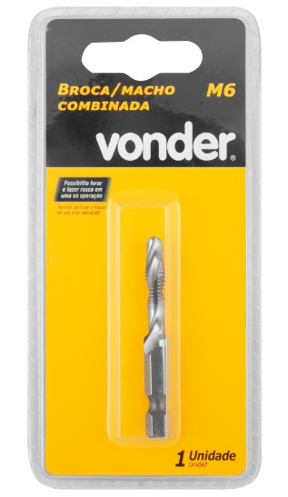 MACHO MAQUINA C/ BROCA M6-1,00 - VONDER