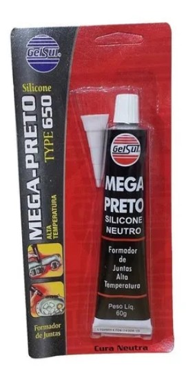 SILICONE ALTA TEMP 60G - MEGA PRETO