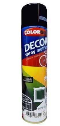 TINTA SPRAY PRETO BRILHO - COLORGIN