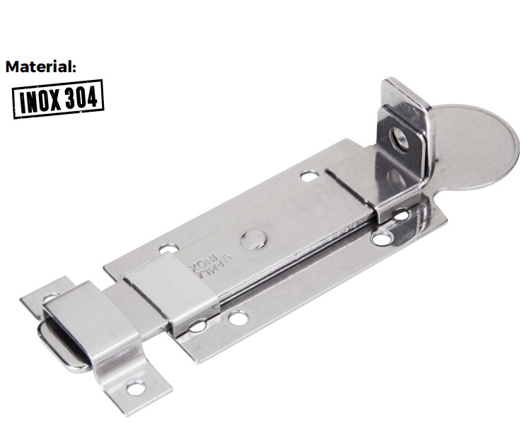 FERROLHO CHATO INOX 4" PORTA CADEADO REF.84 - MAHLER