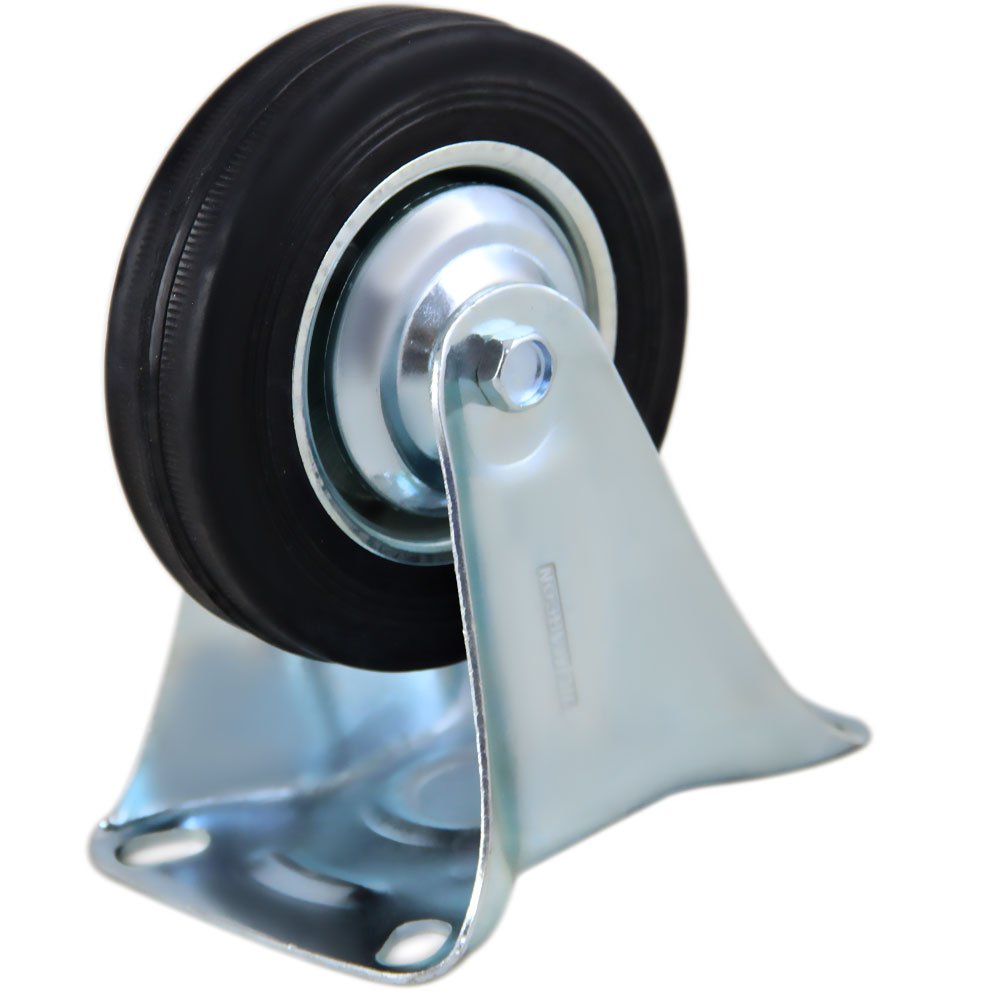 RODIZIO BORRACHA 4" (100MM) FIXO 