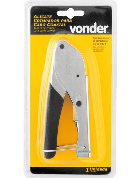 ALICATE CRIMPADOR P/ CABO COAXIAL - VONDER