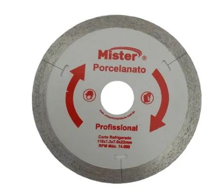 DISCO DIAMANTADO LISO (115MM) 4.1/2 - MISTER