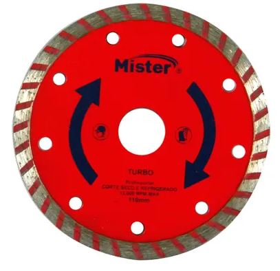 DISCO DIAMANTADO TURBO (115MM) 4.1/2 - MISTER