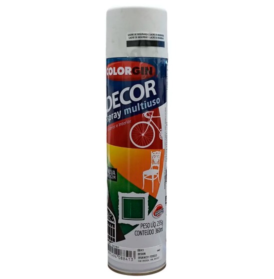 TINTA SPRAY BRANCO BRILHO - COLORGIN