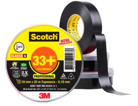 FITA ISOLANTE ANTICHAMAS 19MMX10M SCOTH 33+ - 3M