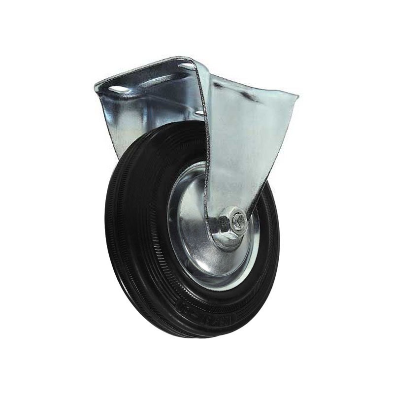 RODIZIO BORRACHA 3" (75MM) FIXO