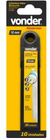 LAMINA P/ ESTILETE 18MM (10PCS) CONSTRUTOR - VONDER
