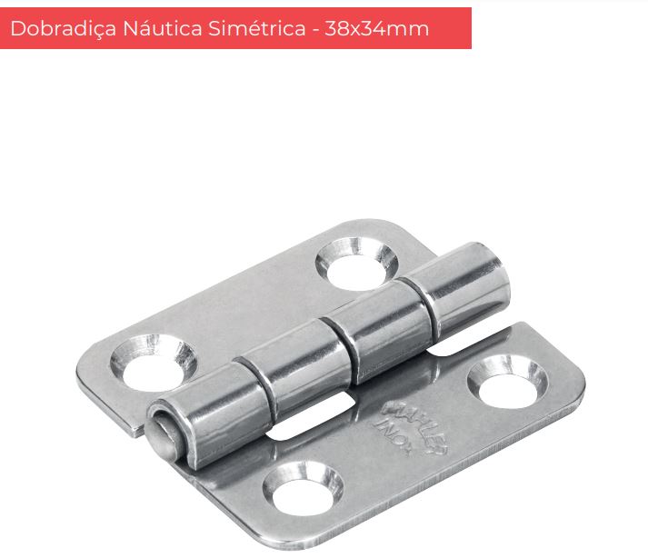 DOBRADICA INOX NAUTICA 38X34 REF.29 - MAHLER