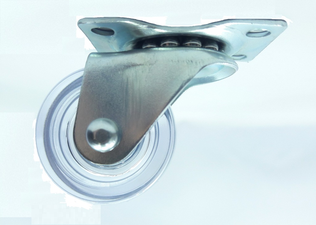 RODIZIO PLASTICO 11/4 GIRATORIO BASE LEVE CRISTAL