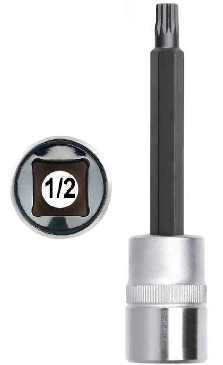 SOQUETE 1/2 MULTIDENTADO LONGO 16MM