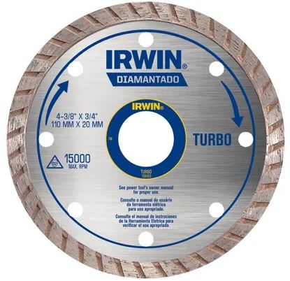 DISCO DIAMANTADO TURBO (110MM) 4.3/8 - IRWIN